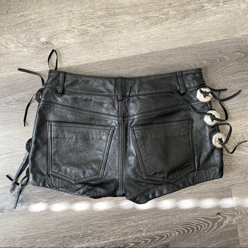 Reformation Vintage Leather Shorts Western Cowboy size Small
